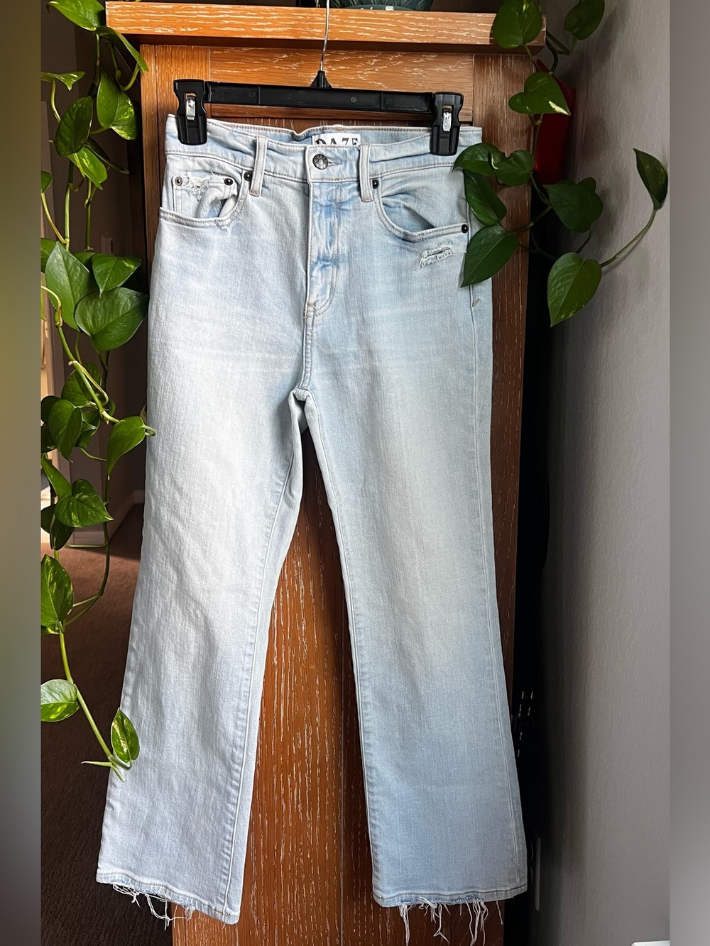 Glaze Light Blue High-Rise Straight Jeans